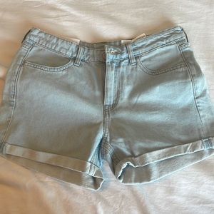 H&M LIGHT WASH jean shorts
